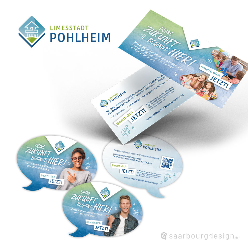 Ausbildungsflyer der Stadt Pohlheim mit frischem Design